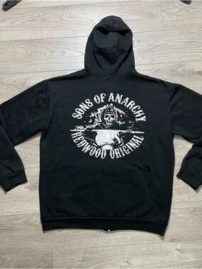 Vintage Sons of Anarchy SAMCRO Redwood Original Hoodie L